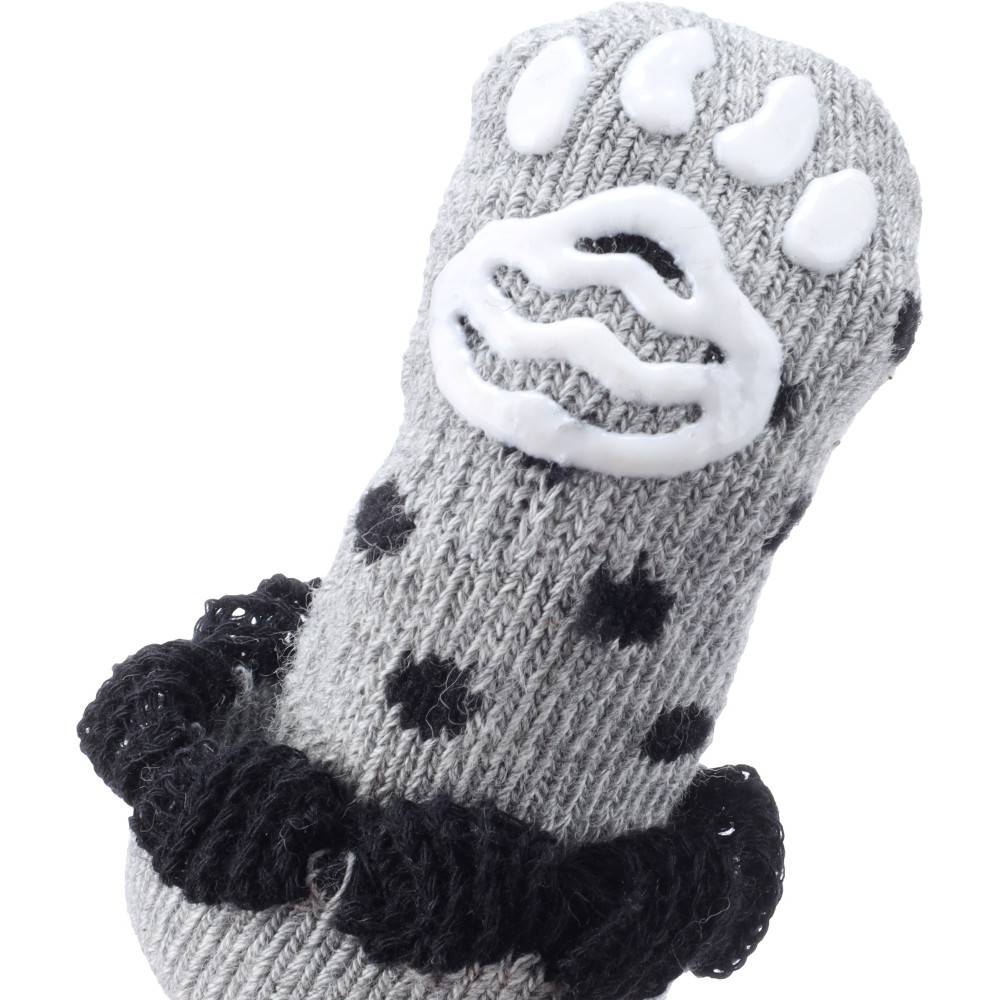Chaussettes Asia taille M 4 pièces Grise pour chien - Image 2