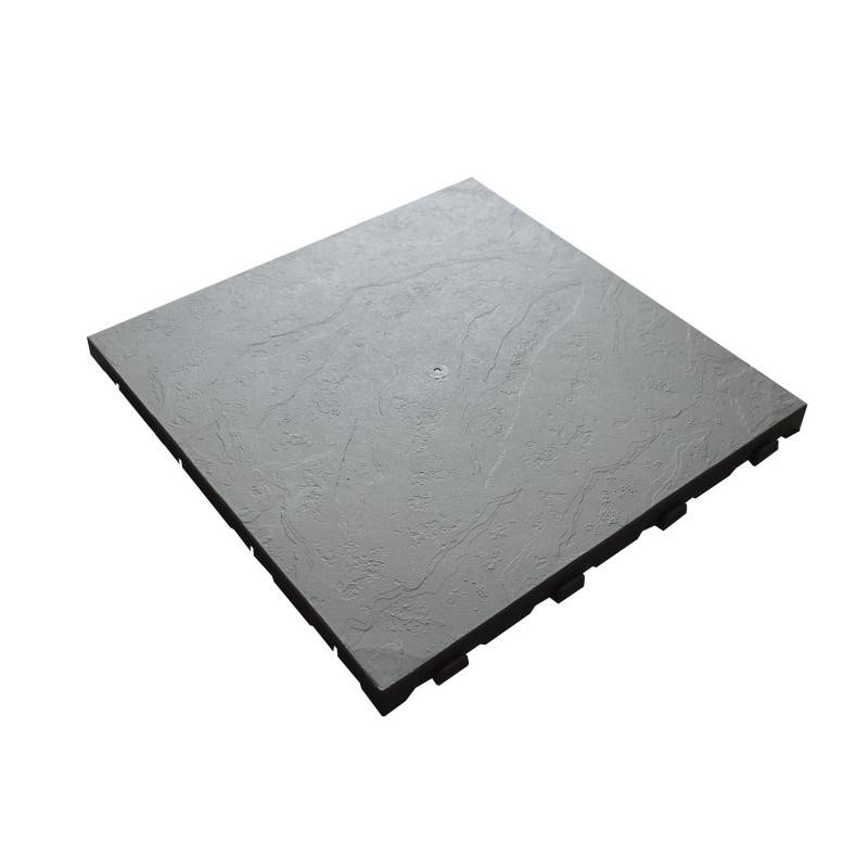 Dalle PVC clipsable autoportante "Effet ardoise" - Gris vert 39 x 39 cm - ArtPlast - Imagen 2