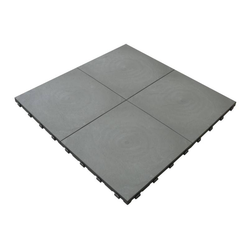 Dalle PVC clipsable autoportante "Effet ardoise" - Gris vert 39 x 39 cm - ArtPlast - Imagen 6