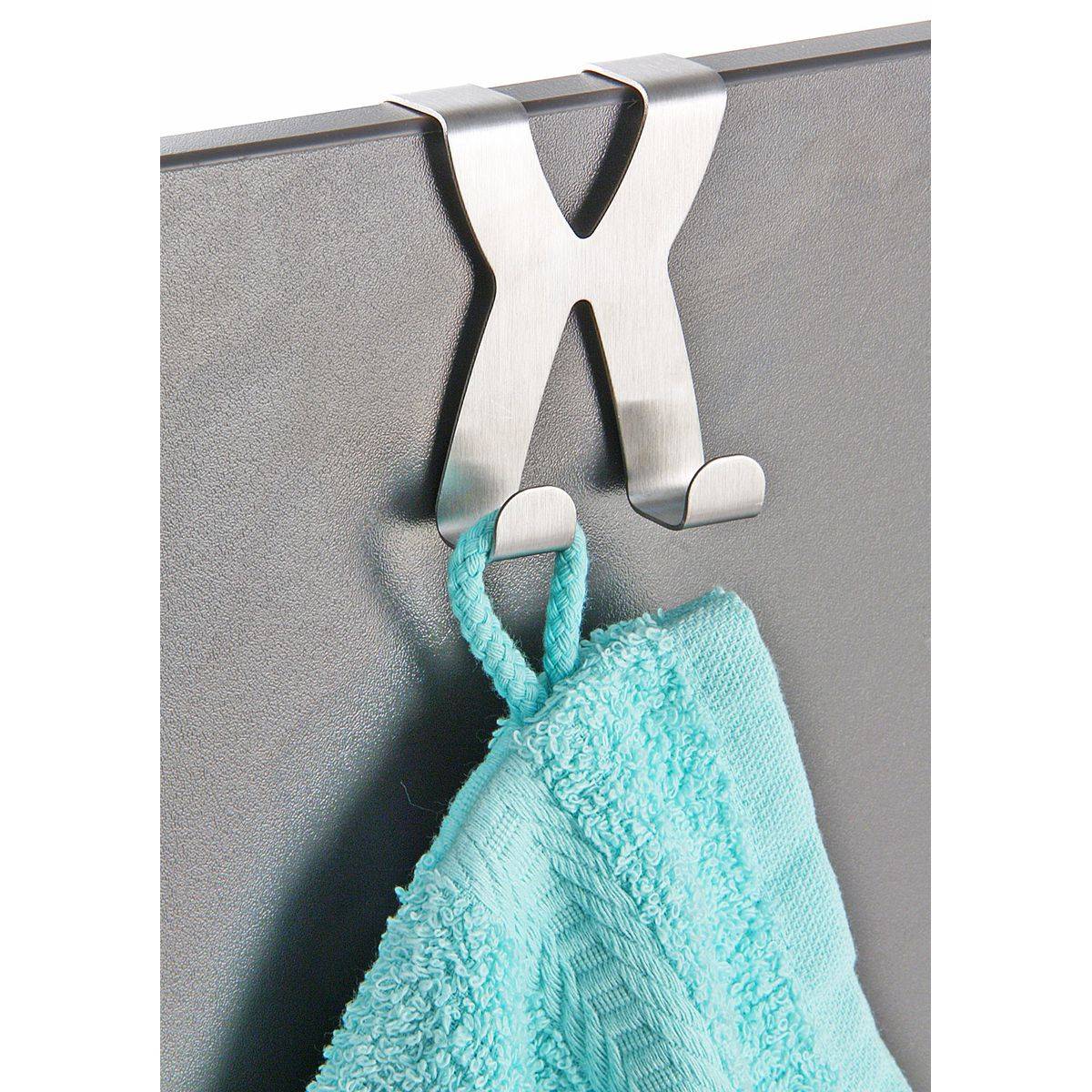 Ensemble de 2 Crochets de porte inox Fackelmann Tecno - Image 2