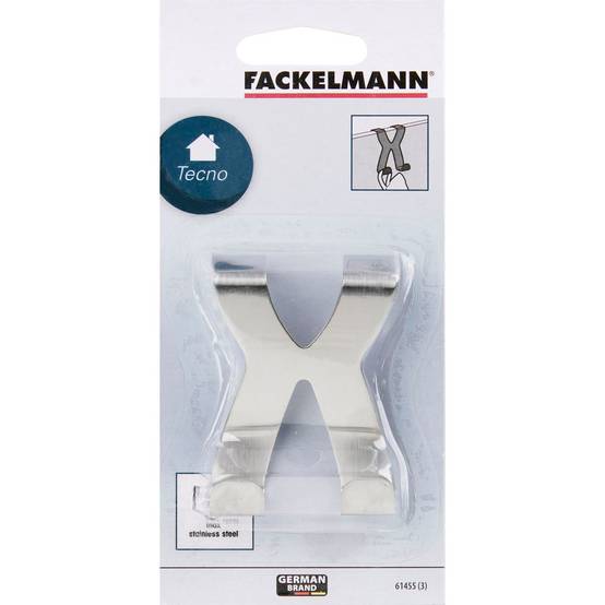Ensemble de 2 Crochets de porte inox Fackelmann Tecno - Image 3