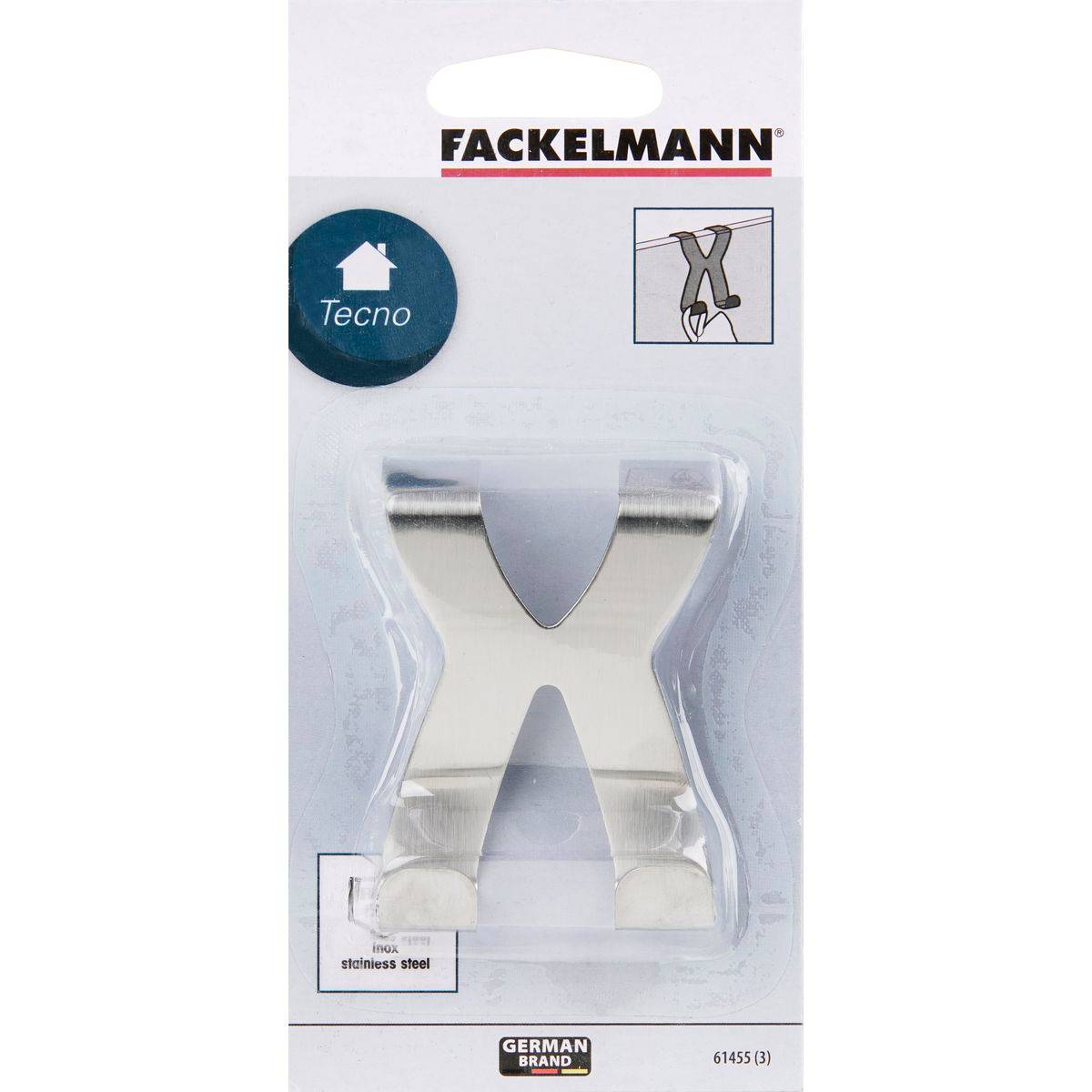 Ensemble de 2 Crochets de porte inox Fackelmann Tecno - Image 3
