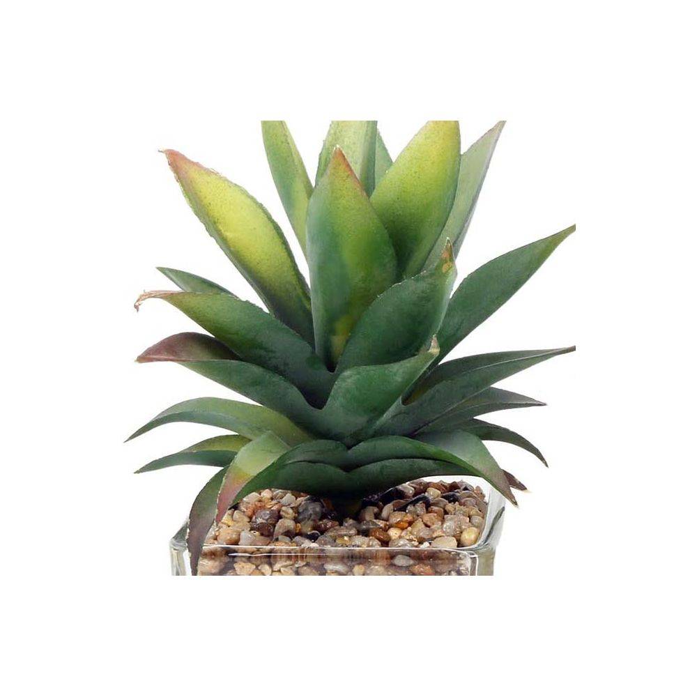 Sil - Plantes artificielles dans pot en verre 6.5 x 6.5 x 17 cm (Lot de 3) - Imagen 2