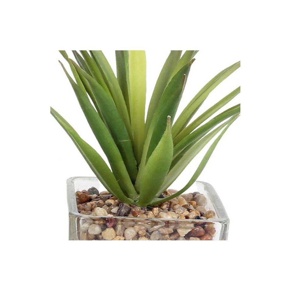 Sil - Plantes artificielles dans pot en verre 6.5 x 6.5 x 17 cm (Lot de 3) - Imagen 4