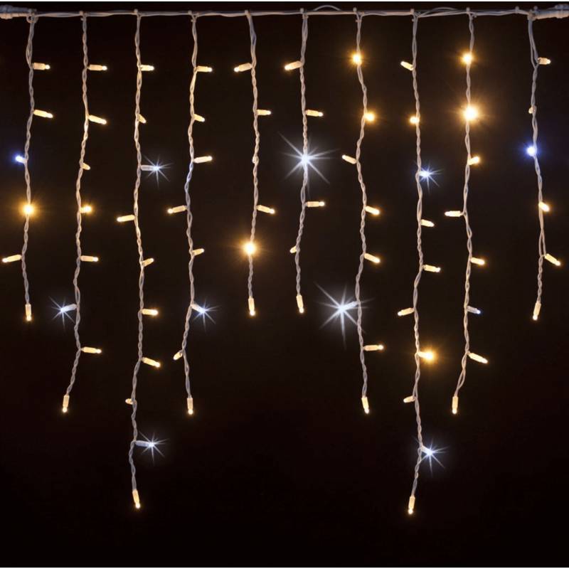 Lotti - Guirlande stalactite extérieur IP67 3M H90 228 LED blanc chaud et blanc froid raccordable 230V  Lotti - Imagen 1