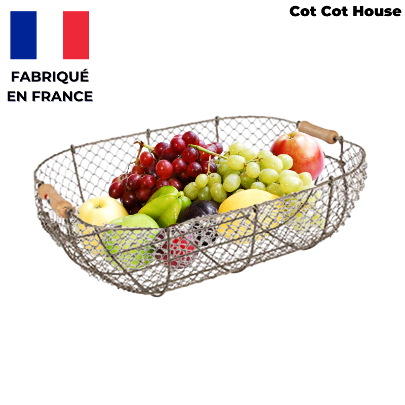 Panier resse 40l pour ranger fruits et bûches - Cot Cot House - Jardiland