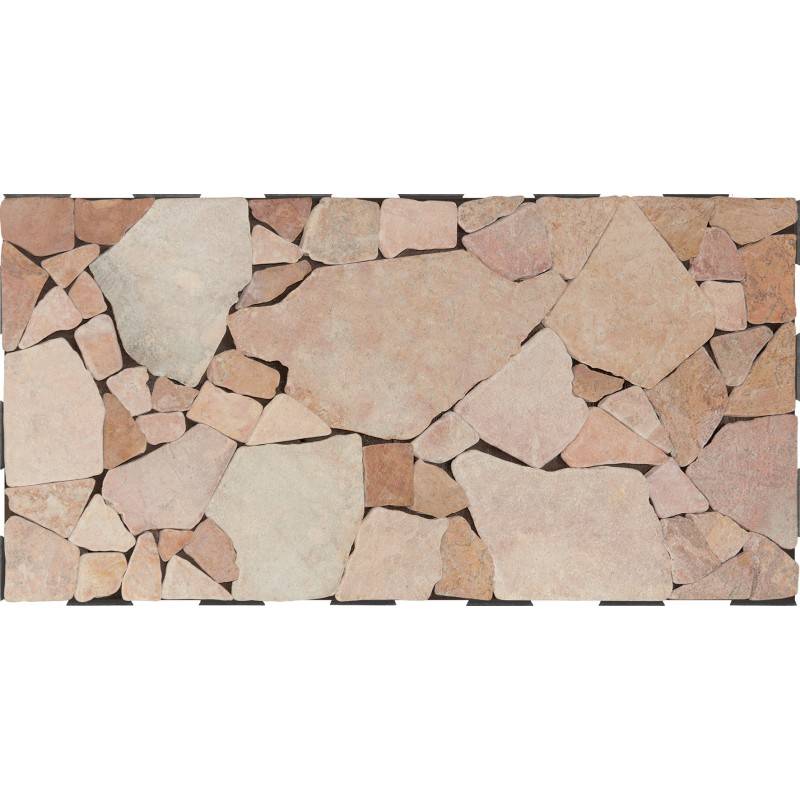 Dalle pierre mosaïque Snap & Go 30x60 cm (lot de 2) - Rose  - Snap & Go - Imagen 1