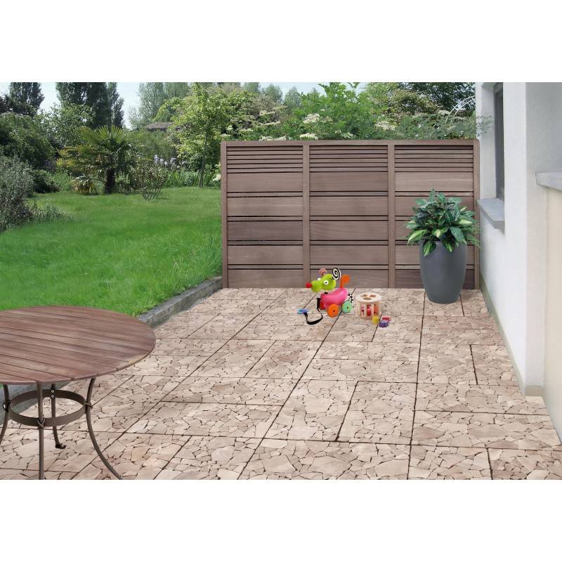 Dalle pierre mosaïque Snap & Go 30x60 cm (lot de 2) - Rose  - Snap & Go - Imagen 6