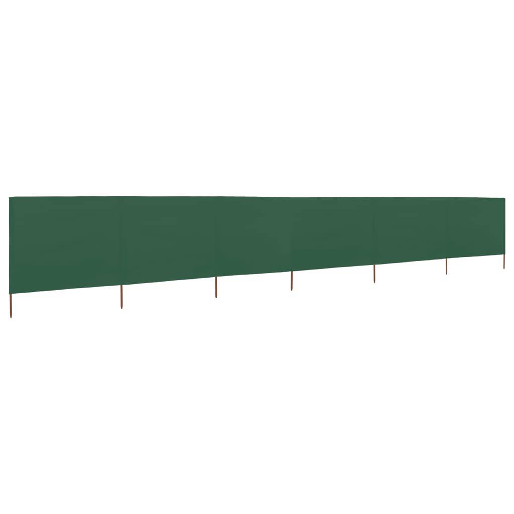 Helloshop26 - Brises-vue paravent 6 panneaux tissu 800 x 80 cm vert - Imagen 1