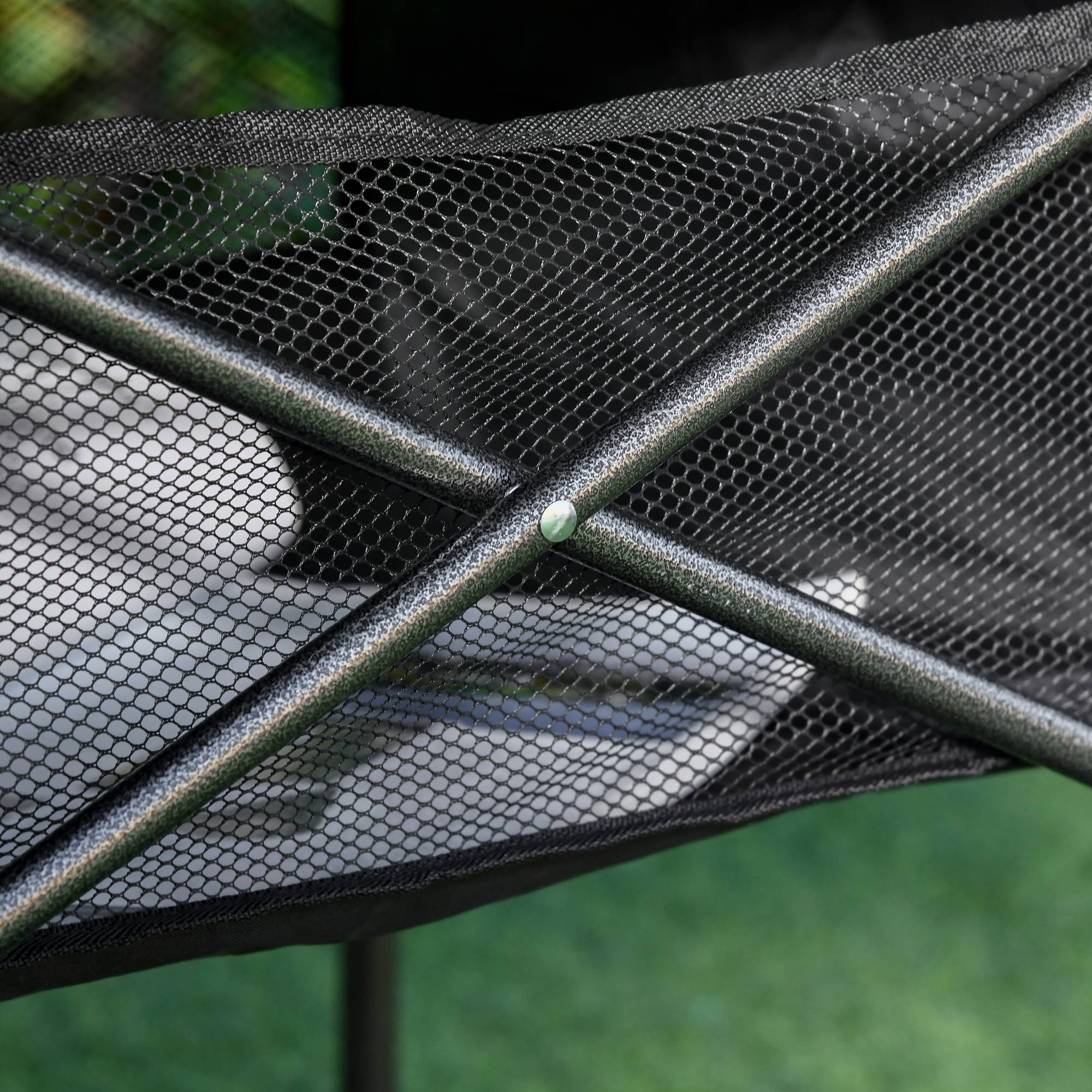 ComfortXL - Table Camping Pliante Aluminium Portable Filet Rangement Extérieur 70cm Gris - ComfortXL Outdoor Living - Image 6