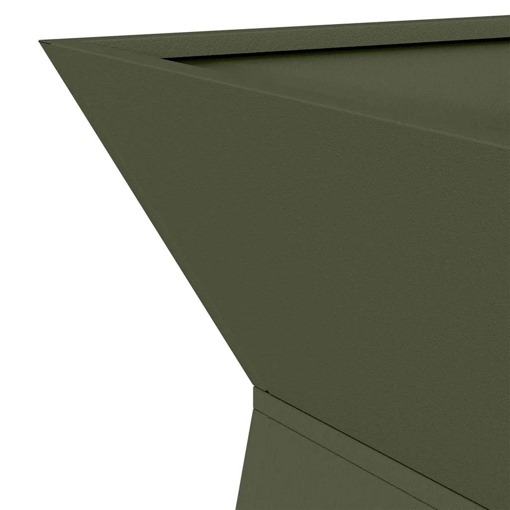 Helloshop26 - Jardinière à pilier moderne décoration jardin 35 x 35 x 73 cm en matériaux durables olive - Image 4
