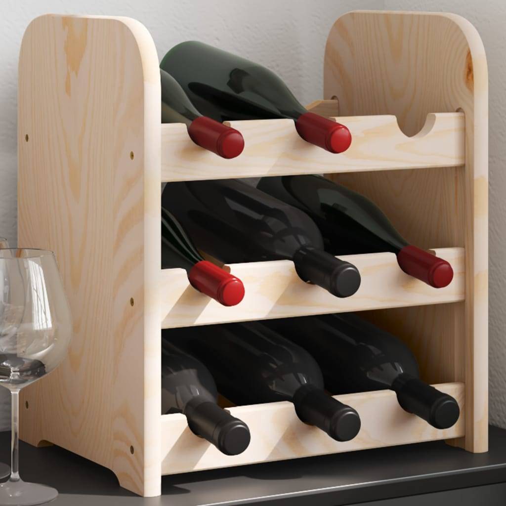 Autre - Casier à vin 33x25x37 cm bois de pin massif - Image 1