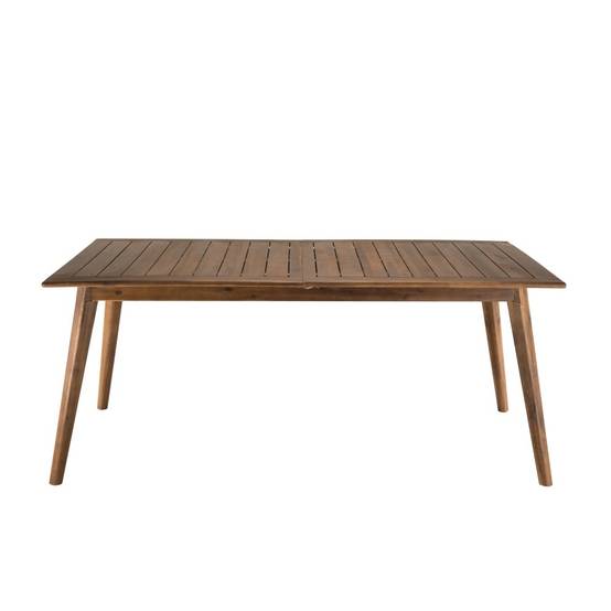VICK - Table de jardin 8/10 personnes 180/240x100x75 cm en bois d'acacia - Image 6