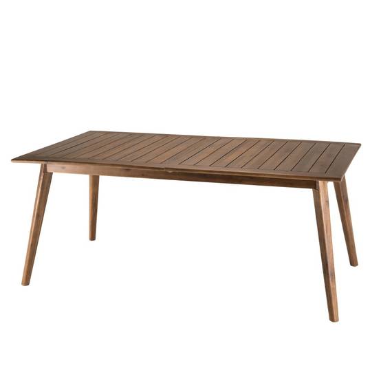 VICK - Table de jardin 8/10 personnes 180/240x100x75 cm en bois d'acacia - Image 1