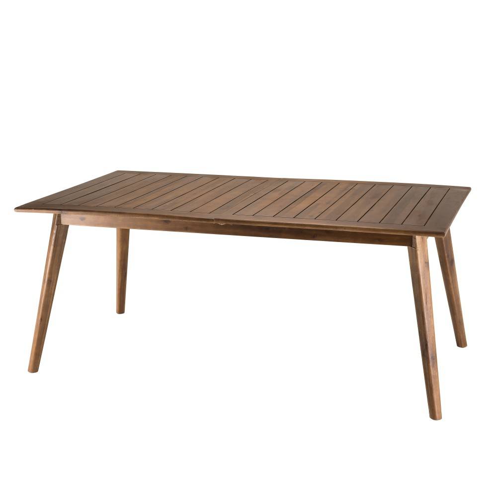 VICK - Table de jardin 8/10 personnes 180/240x100x75 cm en bois d'acacia