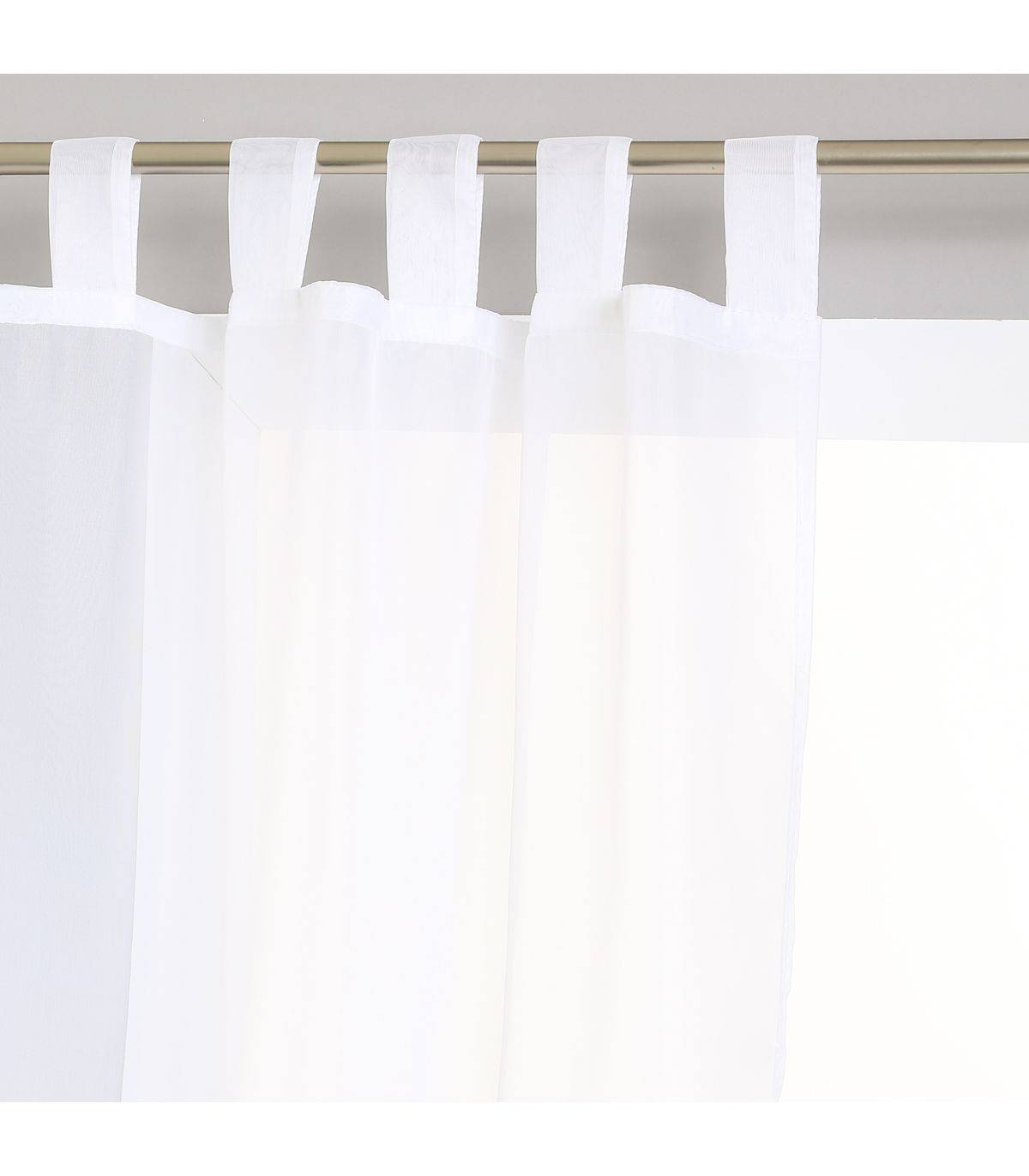 Lot de 2 Voilages Blanc 140 x 240 cm - Imagen 1