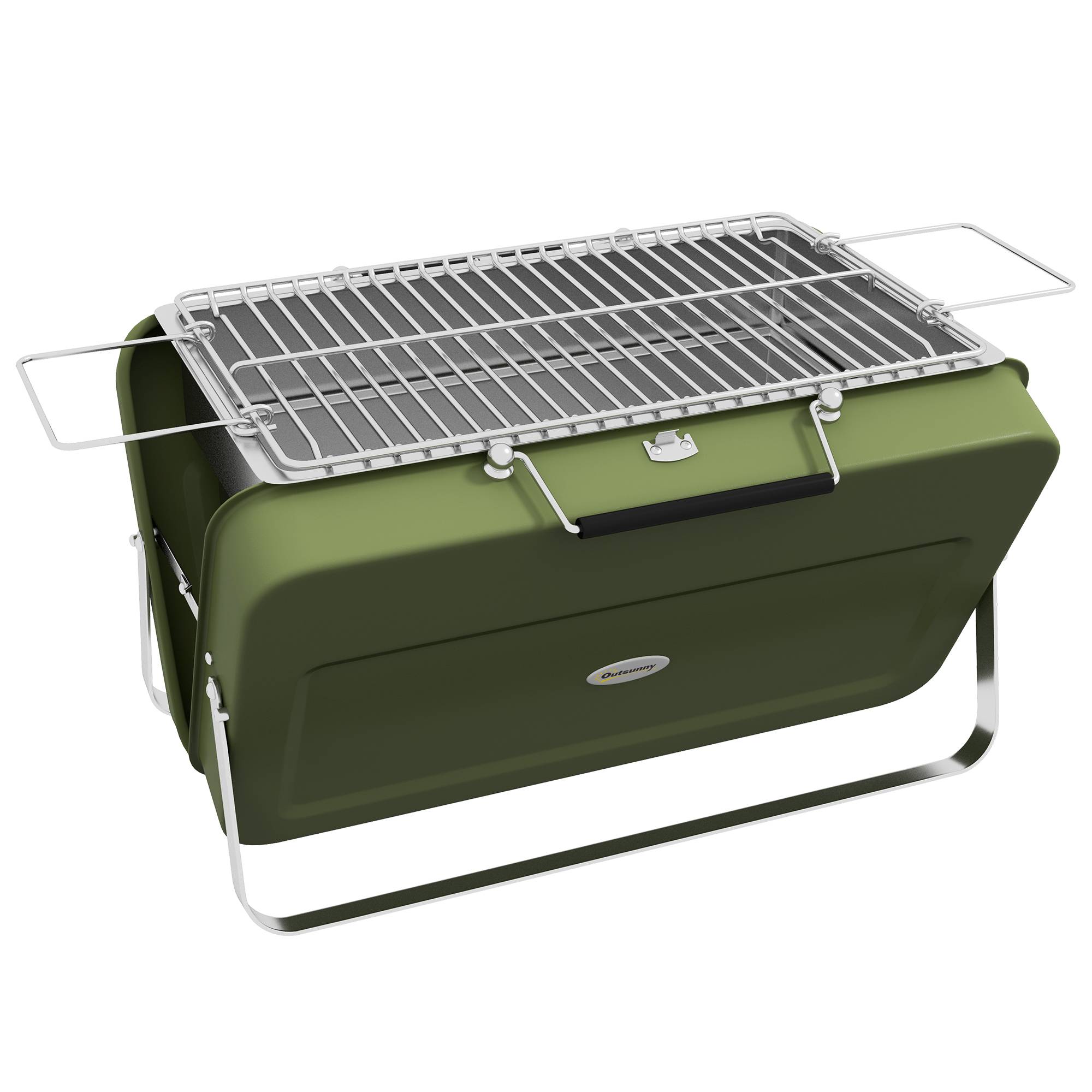 Outsunny - Mini barbecue à charbon portable pliable dim. 47L x 30l x 28H cm vert - Outsunny - Image 1