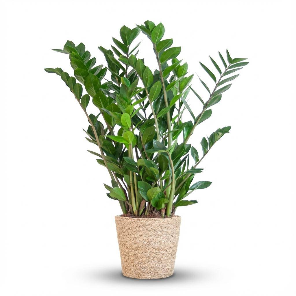 Zamioculcas Zamiifolia - Pot de 21cm - Hauteur 80cm - Panier - Plantes d'intérieur