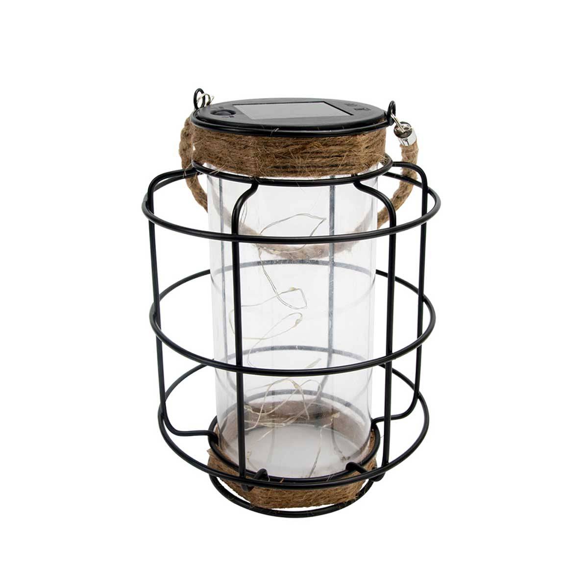 Lumisky - Lanterne solaire décorative LIGHTHOUSE Bois Corde H20cm - Imagen 1