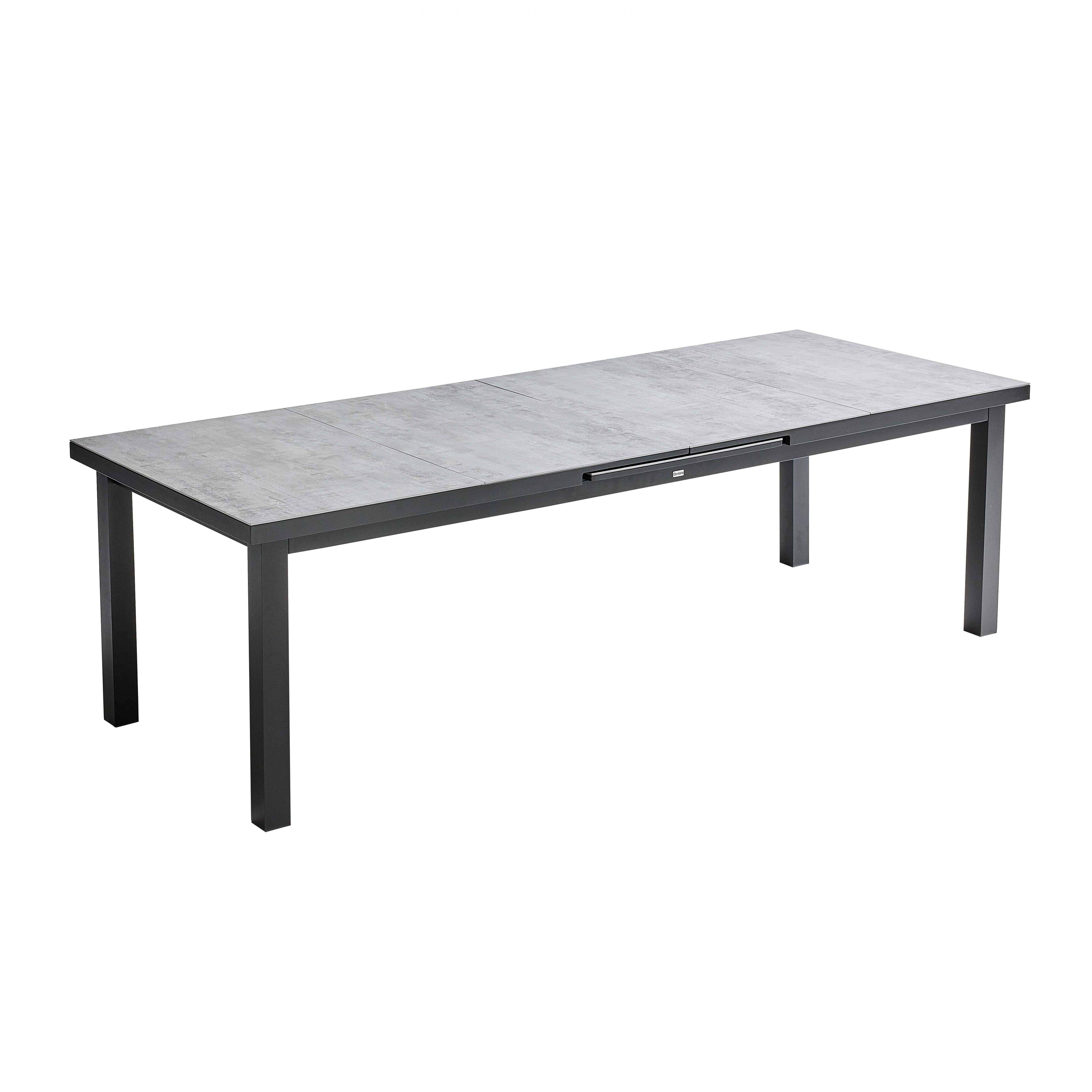 Oviala - Table de jardin rectangulaire extensible béton 12 à 14 places Melbourne - Oviala - Imagen 3