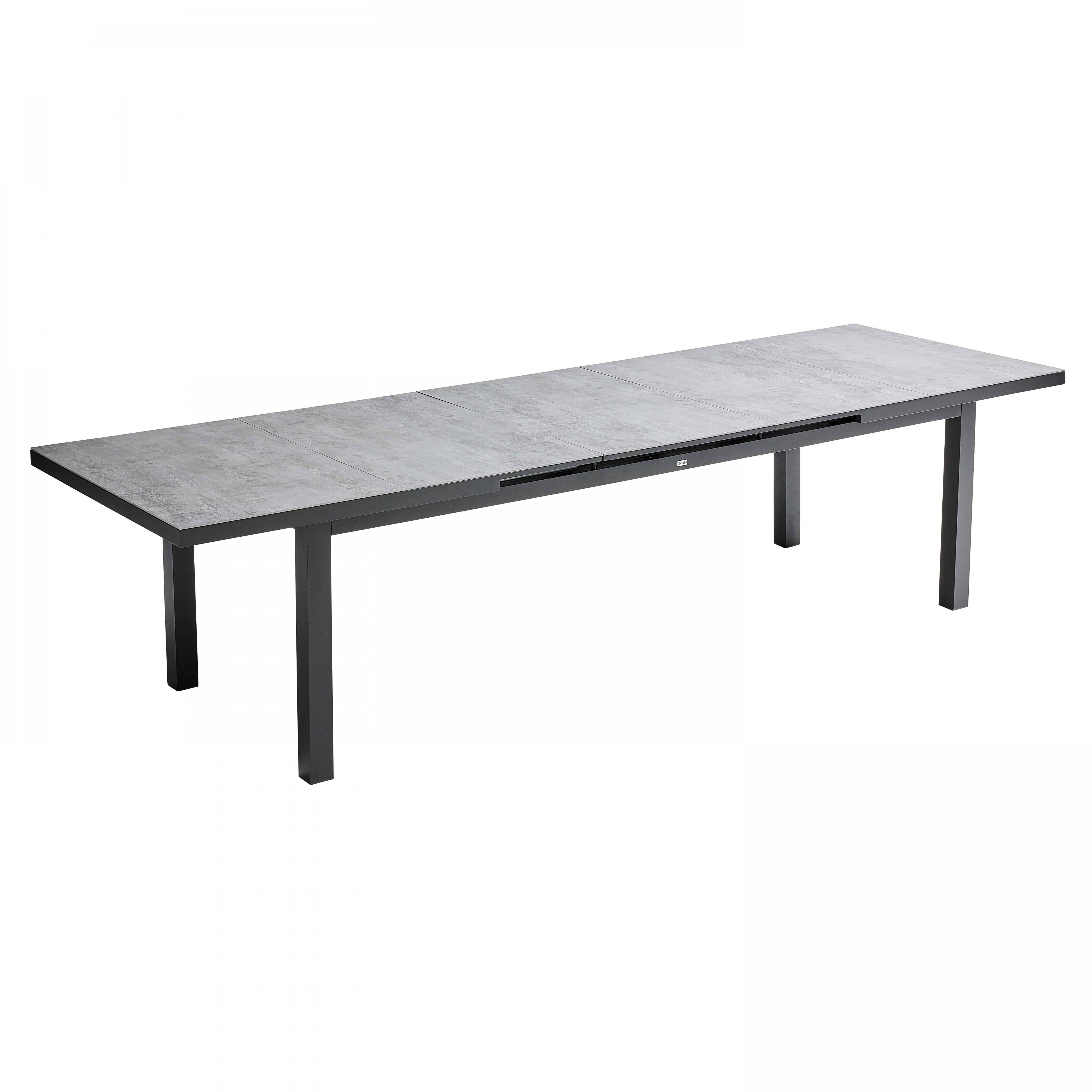Oviala - Table de jardin rectangulaire extensible béton 12 à 14 places Melbourne - Oviala - Imagen 1