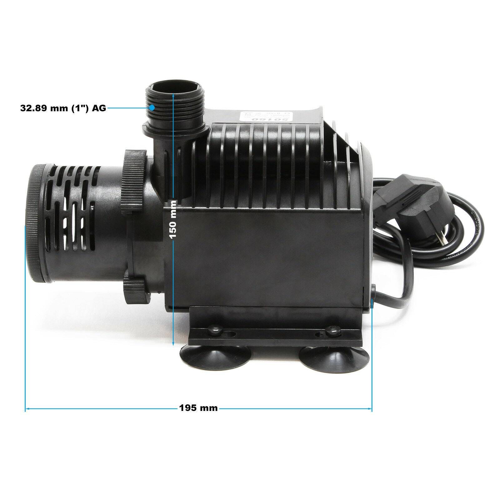 Helloshop26 - Pompe à eau de bassin filtre filtration cours d'eau eco aquarium petit étang eco 4000 litres par heure 65 Watts - Imagen 4