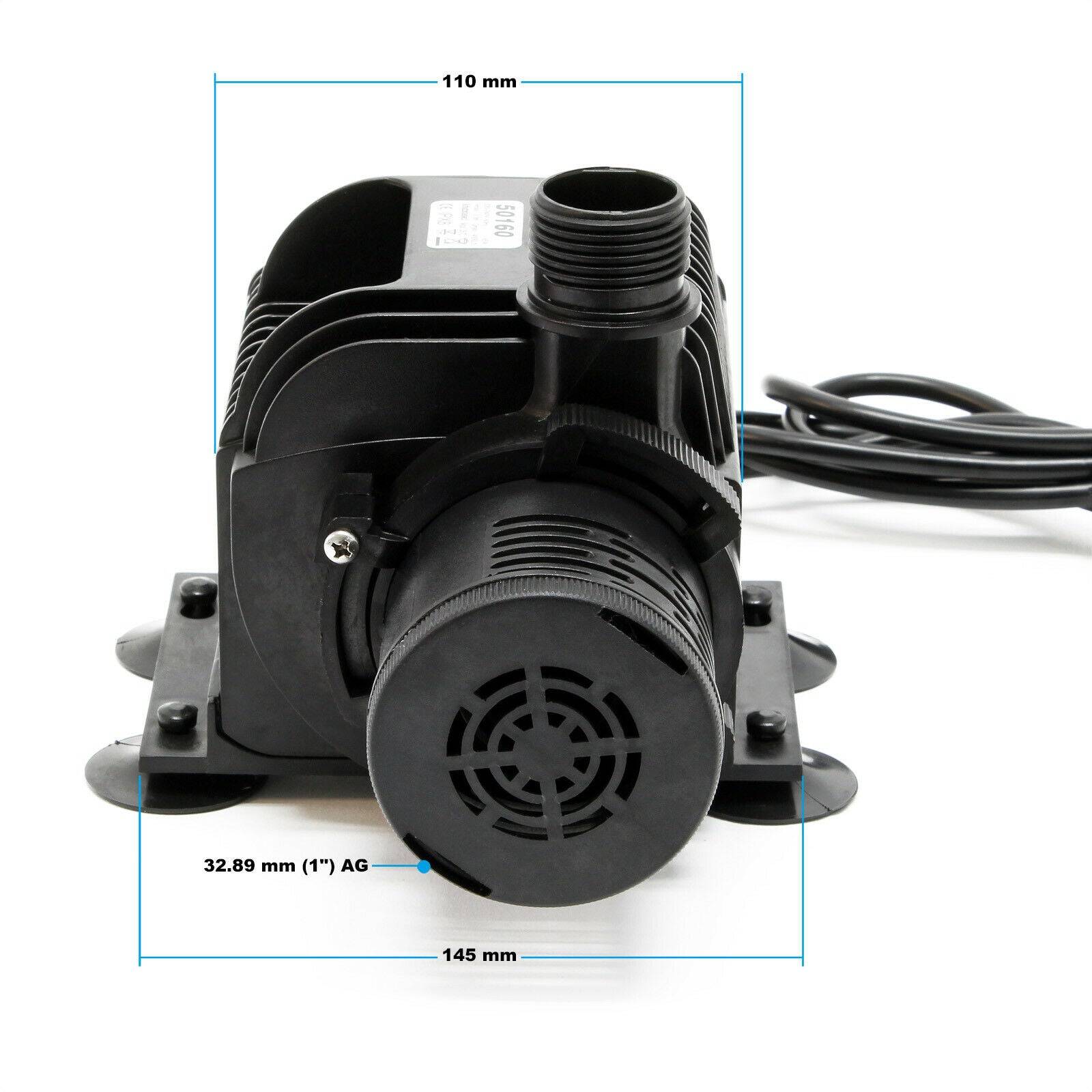 Helloshop26 - Pompe à eau de bassin filtre filtration cours d'eau eco aquarium petit étang eco 4000 litres par heure 65 Watts - Imagen 3