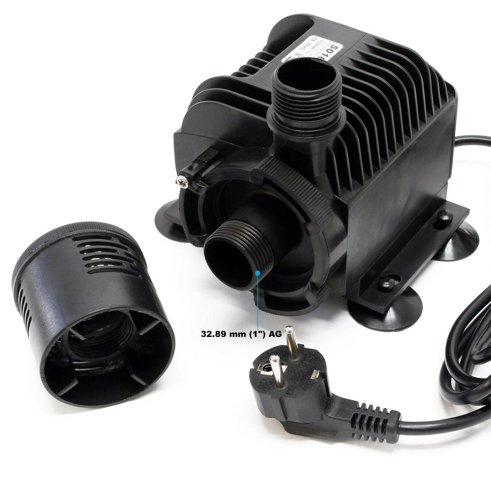 Helloshop26 - Pompe à eau de bassin filtre filtration cours d'eau eco aquarium petit étang eco 4000 litres par heure 65 Watts - Imagen 2