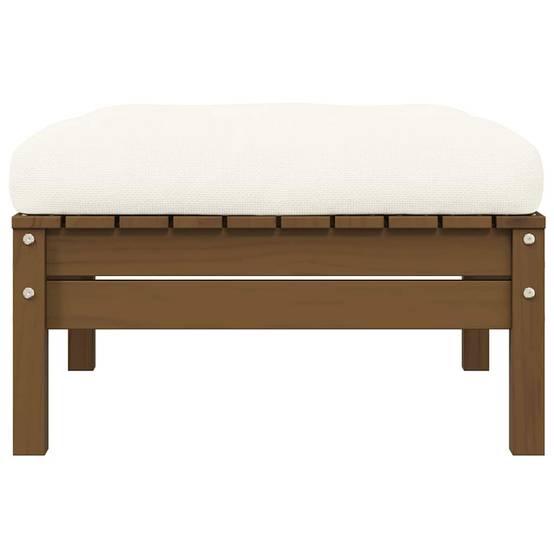 Canapé 2 places de jardin | Canapé D'extérieur | Sofa De Jardin et coussins crème bois de pin solide Maison Chic - Image 3