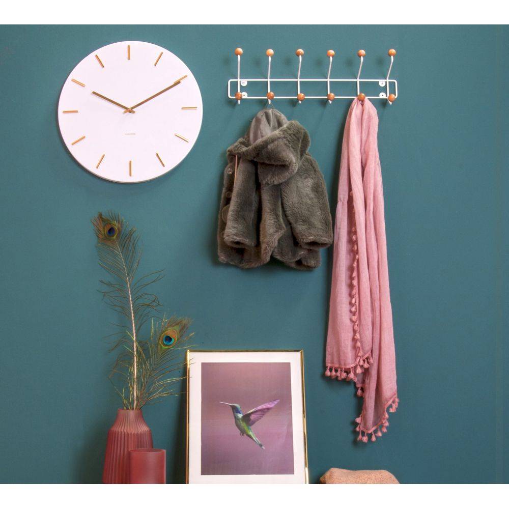Karlsson - Horloge en métal Charme 45 cm Blanc Karlsson - Imagen 2