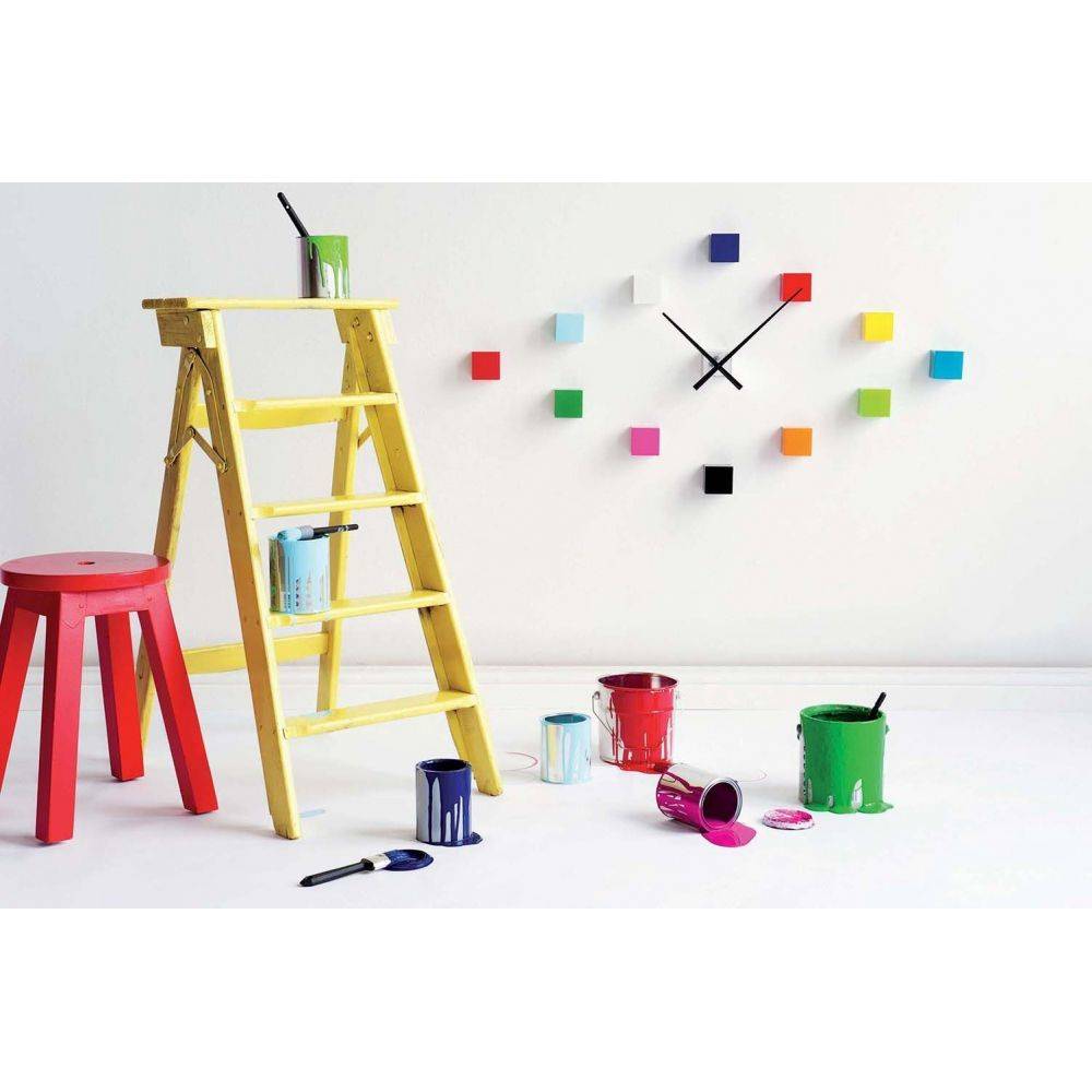 Karlsson - Horloge cubique DIY multicolore - Imagen 4