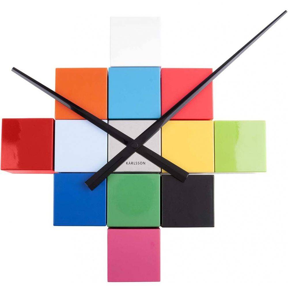 Karlsson - Horloge cubique DIY multicolore - Imagen 2