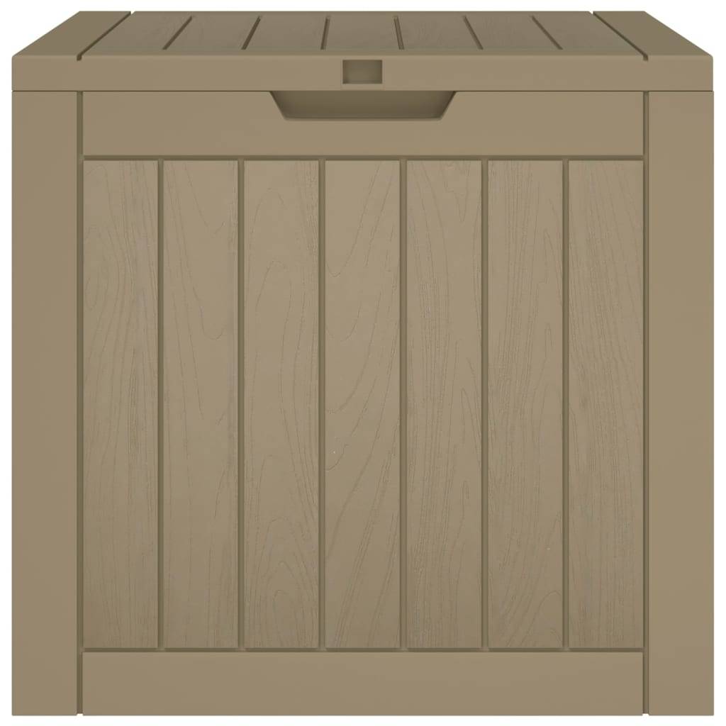 Boîte de Rangement Jardin Polypropylène Aspect Bois Verrouillable pour Outils Gris 118L – ComfortXL Outdoor Living - Image 5