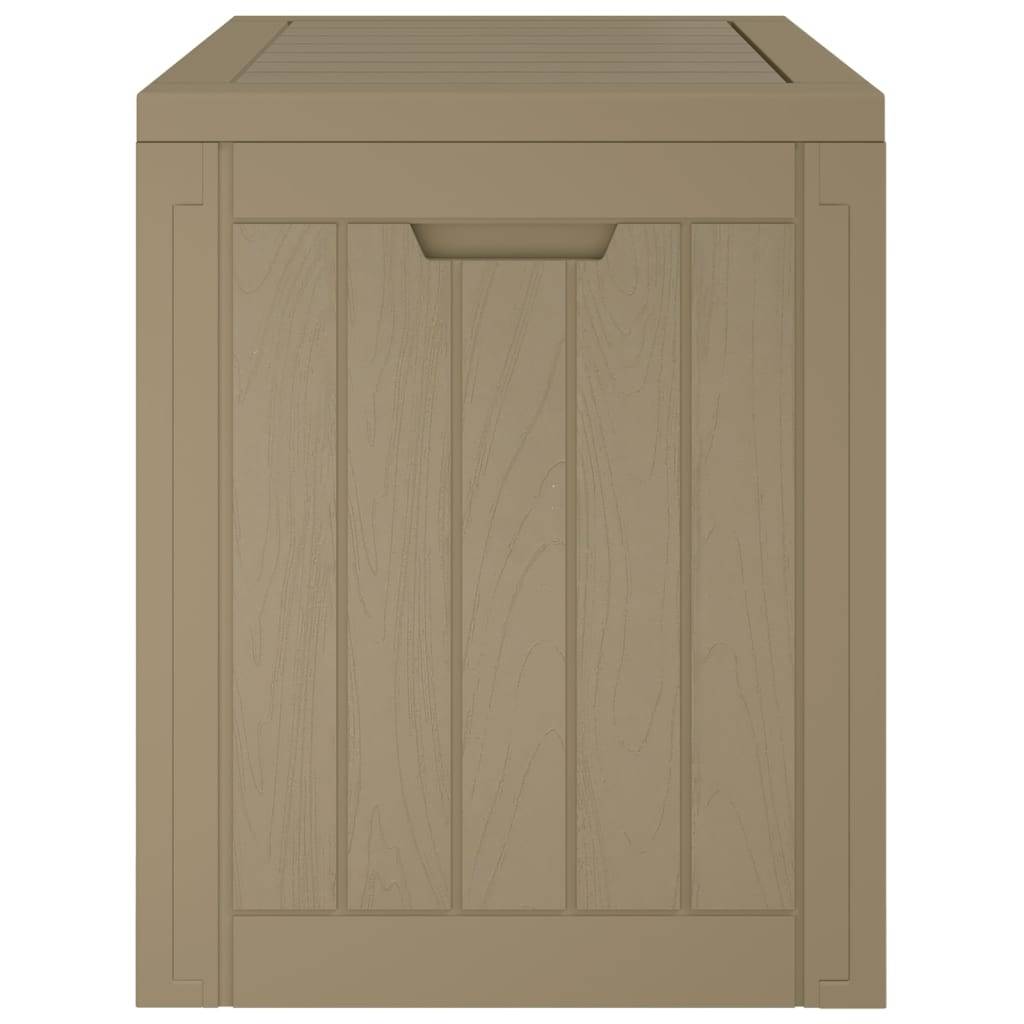 Boîte de Rangement Jardin Polypropylène Aspect Bois Verrouillable pour Outils Gris 118L – ComfortXL Outdoor Living - Image 6