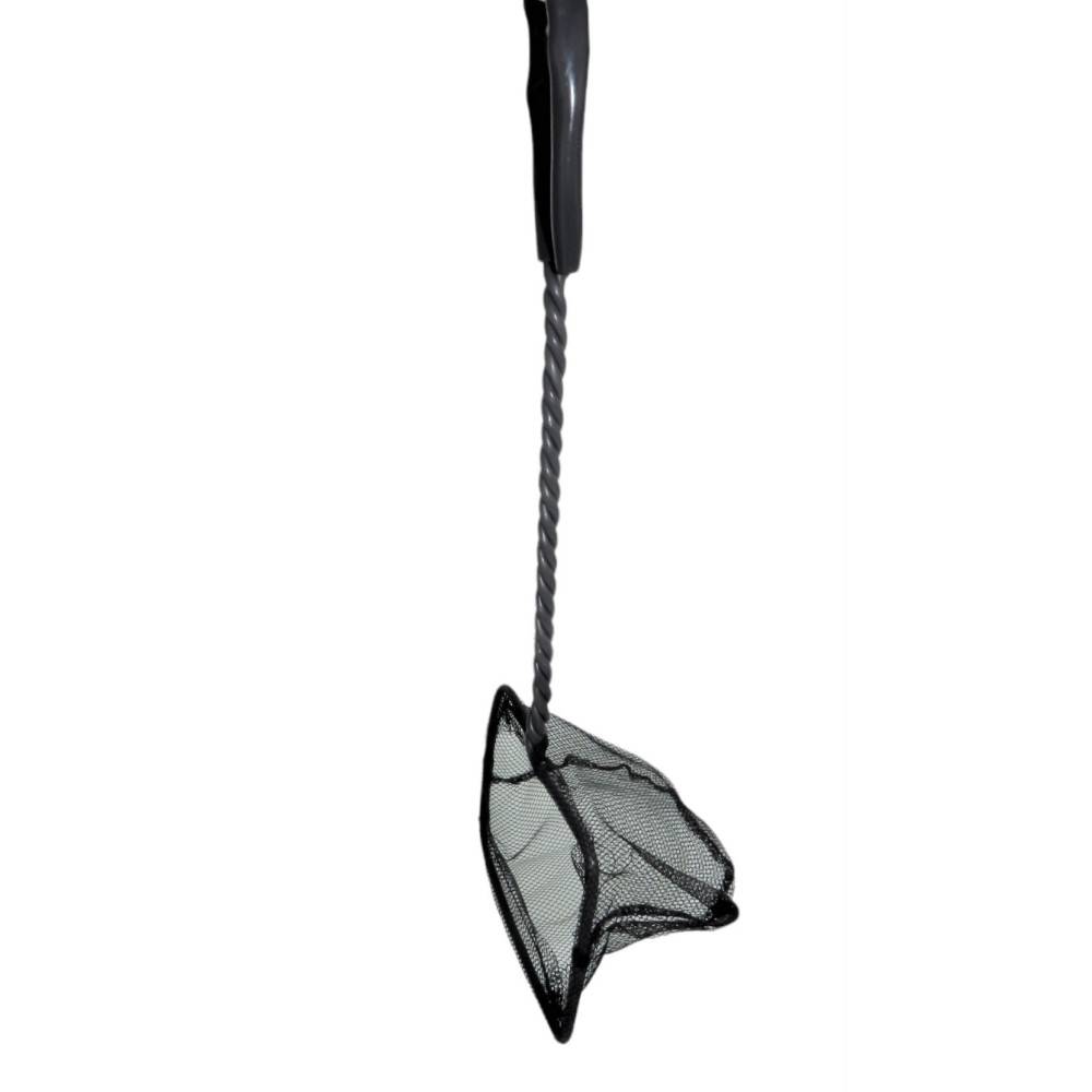 Epuisette filet noir, maille moyenne, 10 cm x 8.5 x 32 cm, aquarium - Image 1