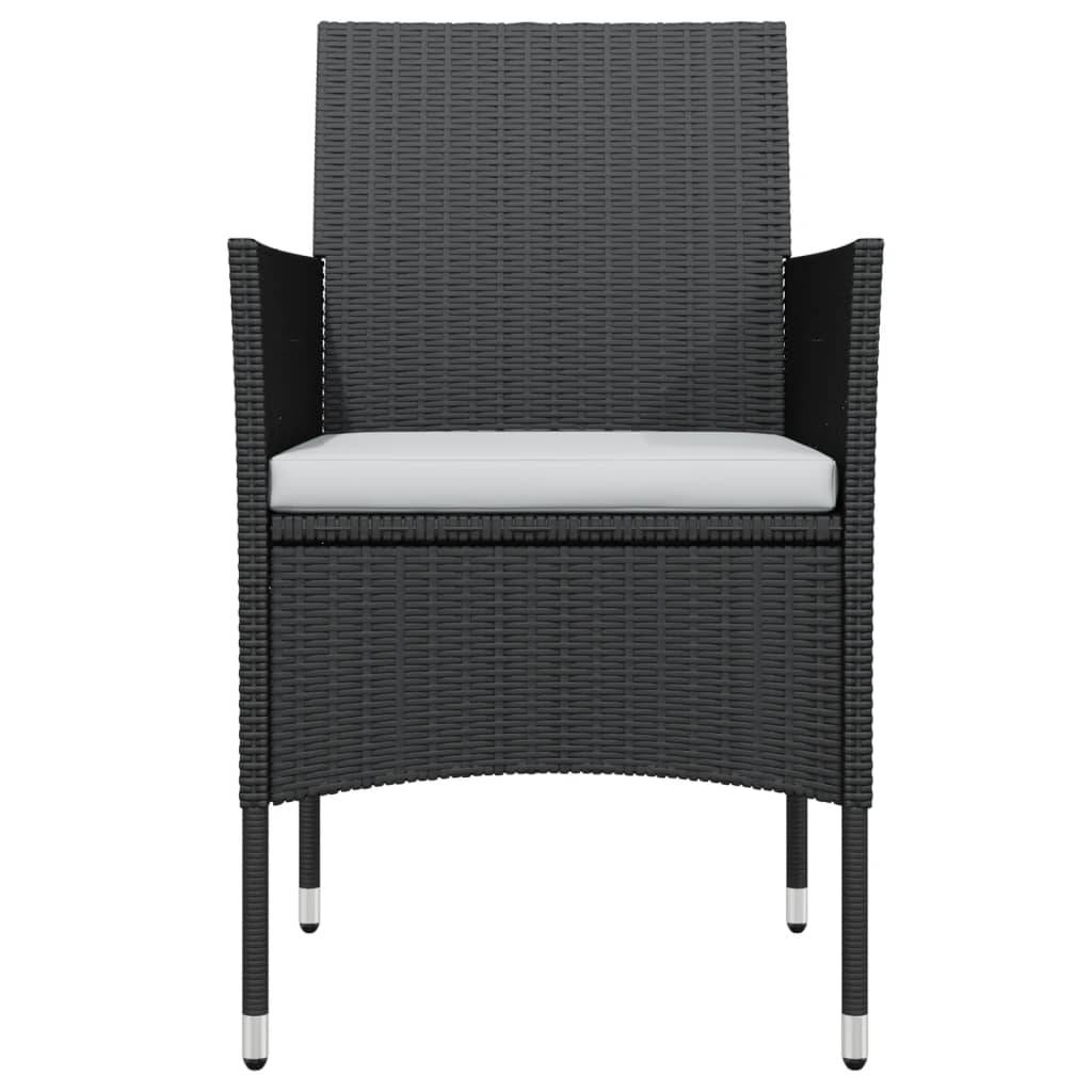Vidaxl - Ensemble à manger de jardin avec coussins 3 pcs noir vidaXL 3099281 - Image 5