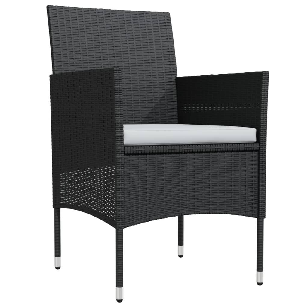 Vidaxl - Ensemble à manger de jardin avec coussins 3 pcs noir vidaXL 3099281 - Image 4