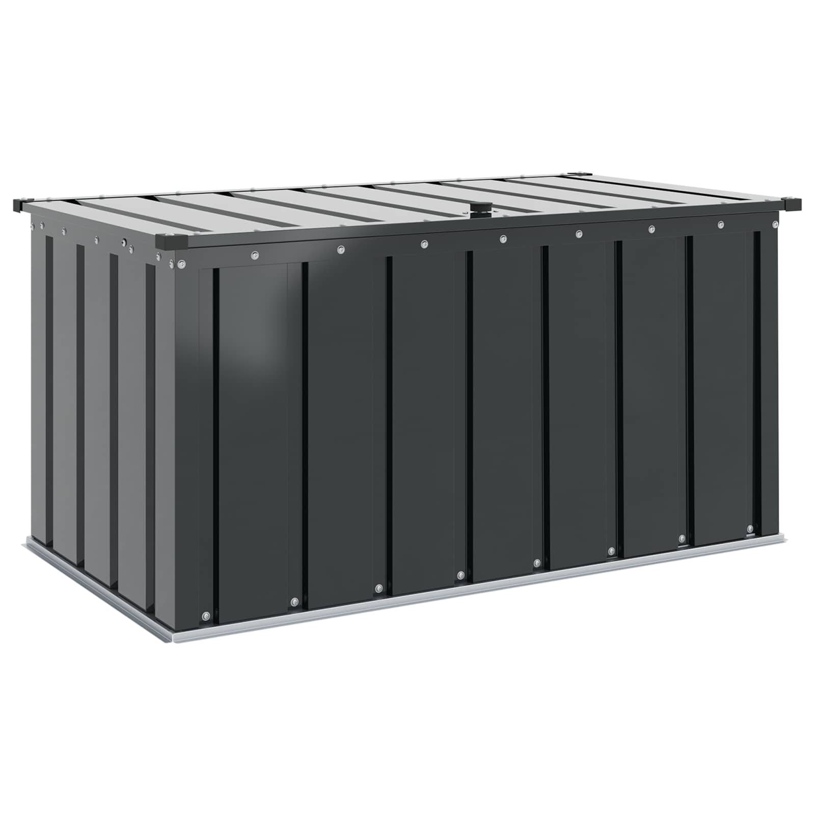 Coffre Rangement Jardin Acier Verrouillable Extérieur 101cm Noir - ComfortXL Outdoor Living - Image 2