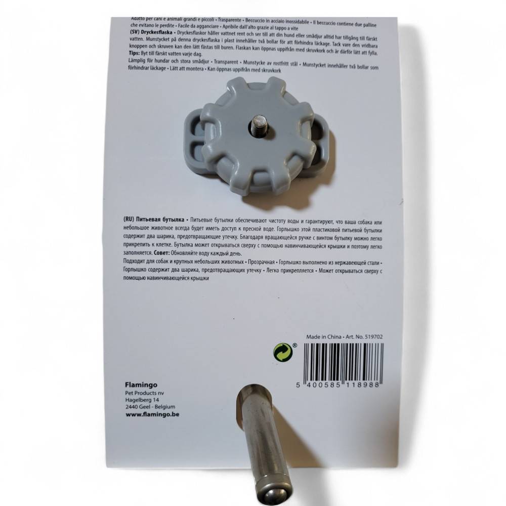 Biberon HUX gris 600 ML pour rongeur - Imagen 5