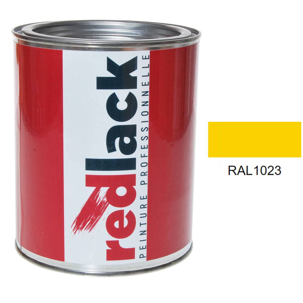 Peinture Jaune signalisation RAL 1023 Mat multisupport 1L Redlack - Imagen 1
