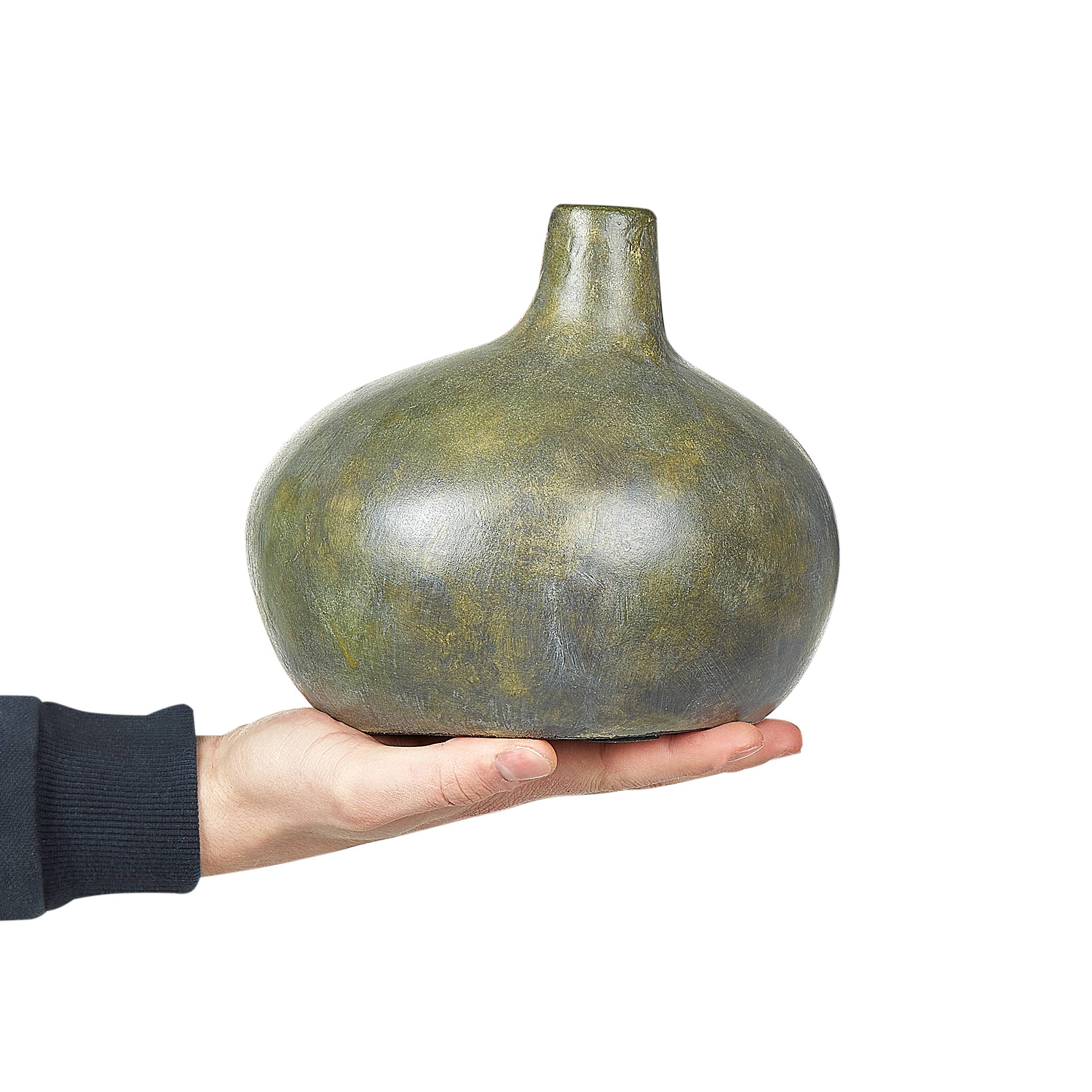 Beliani - Vase décoratif Terre cuite Gris KLANG - 19x17x18- Beliani - Image 4