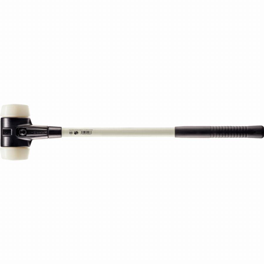Marteau de frappeur HALDER SIMPLEX Nylon avec boîtier en fonte malléable renforcée et manche en fibre de verre - D=80 mm - 3708.081