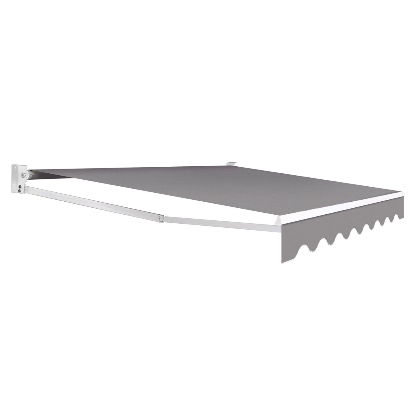 IDMARKET - Store banne manuel 3,80x3 M gris anthracite - Image 2