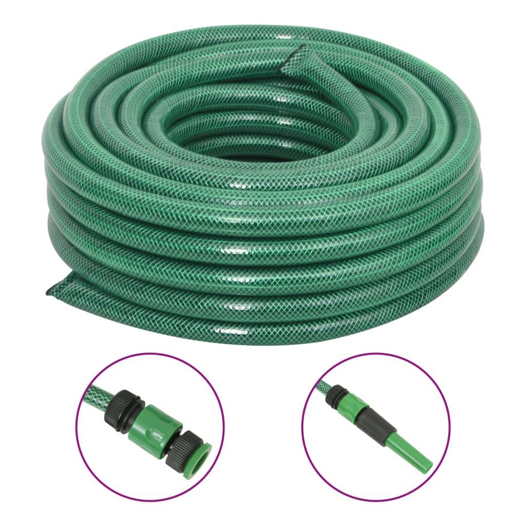 Vidaxl - Tuyau d'arrosage avec jeu de raccords vert 0,75" 20 m PVC vidaXL 154380 - Image 1