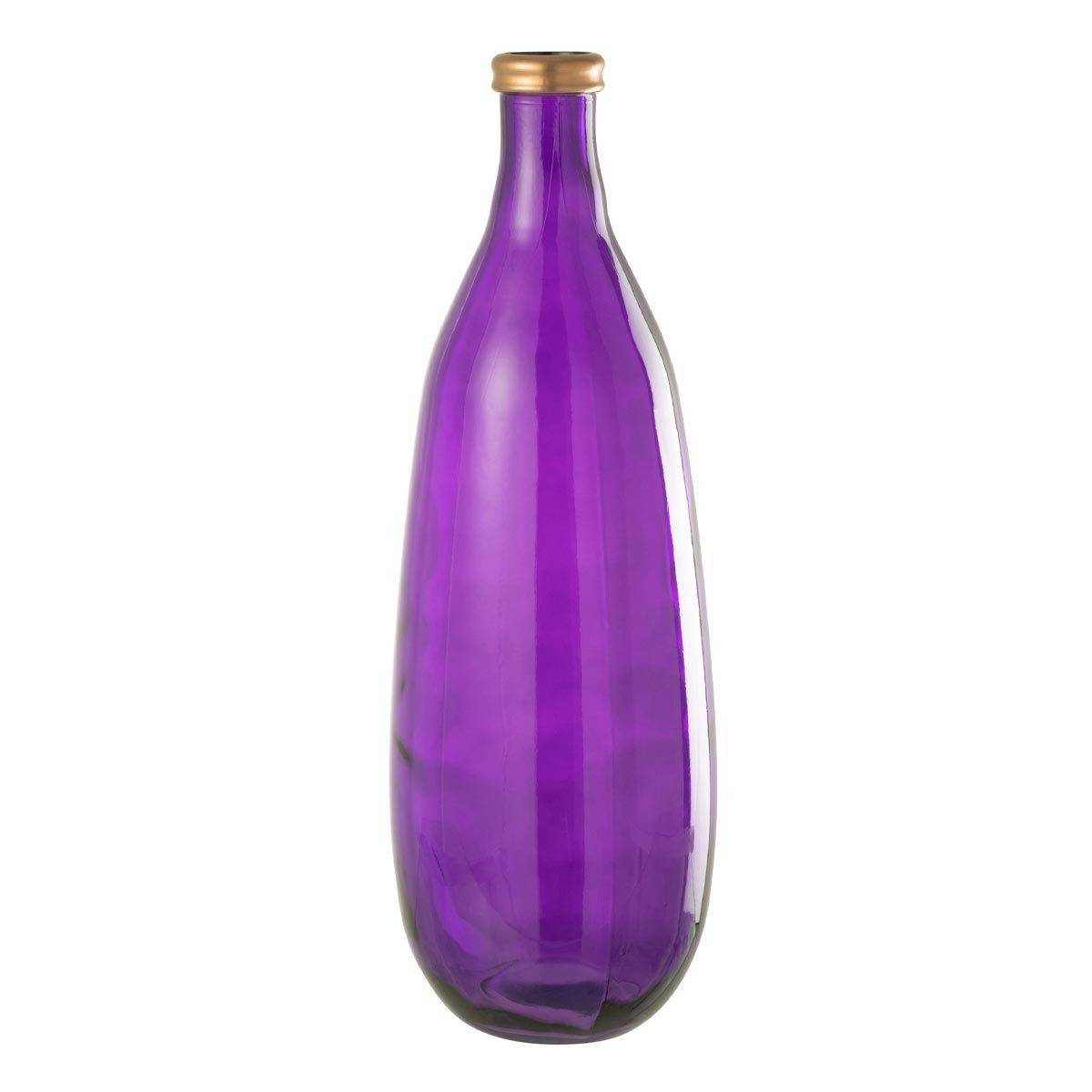 Vase Déco en Verre "Mandie" 75cm Mauve - Image 1