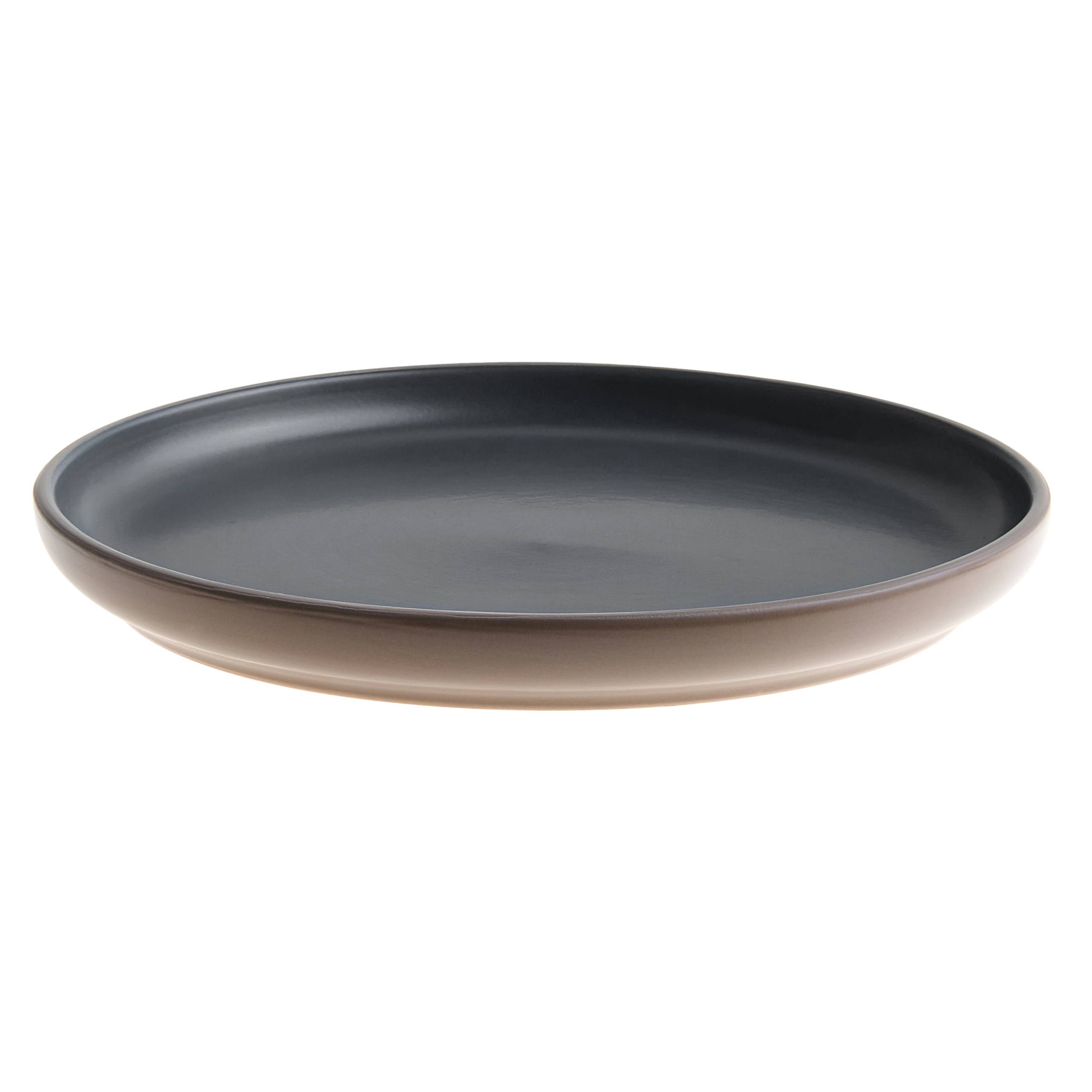 Beliani - Service de table Grès Noir/beige NUTMEG - 24x24x3- Beliani - Image 8