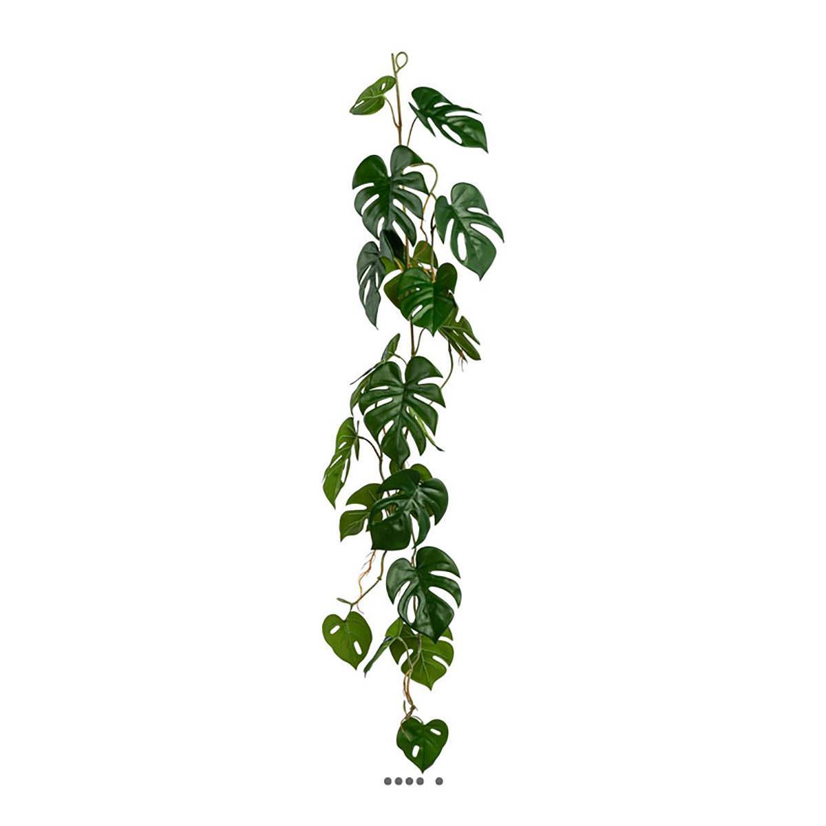 Artificielles - Guirlande de faux philodendron L 104 cm l 20 cm superbes feuilles - Imagen 1