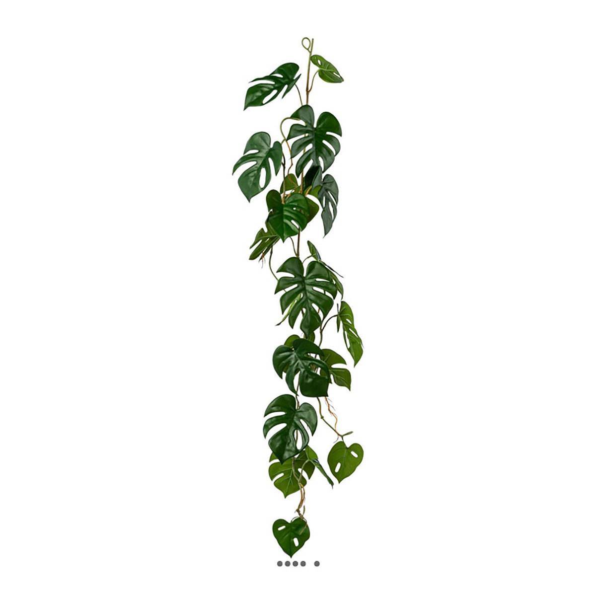 Artificielles - Guirlande de faux philodendron L 104 cm l 20 cm superbes feuilles - Imagen 2