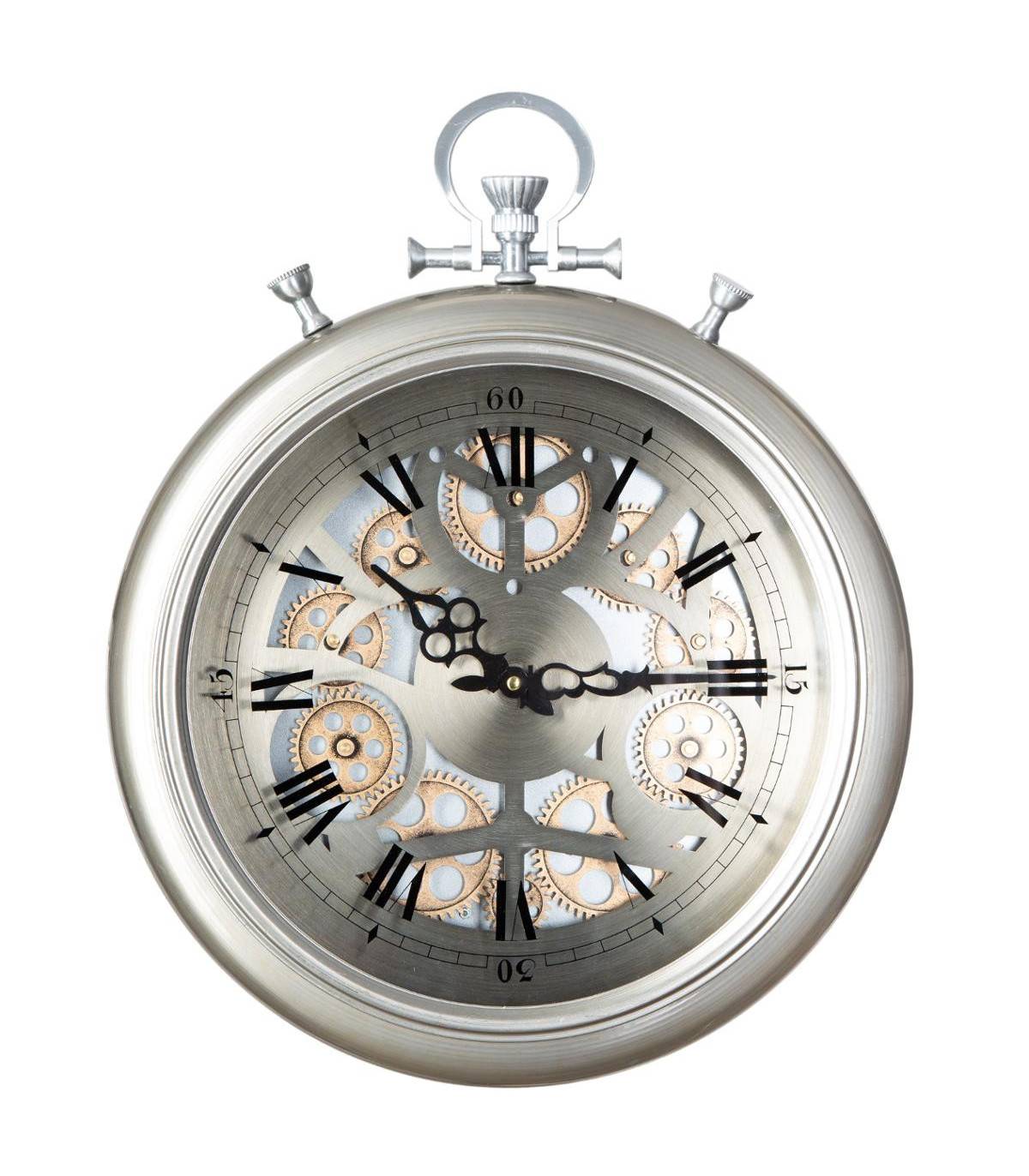 Pendule murale avec mécanisme en mouvement forme gousset D 40 cm - Imagen 1