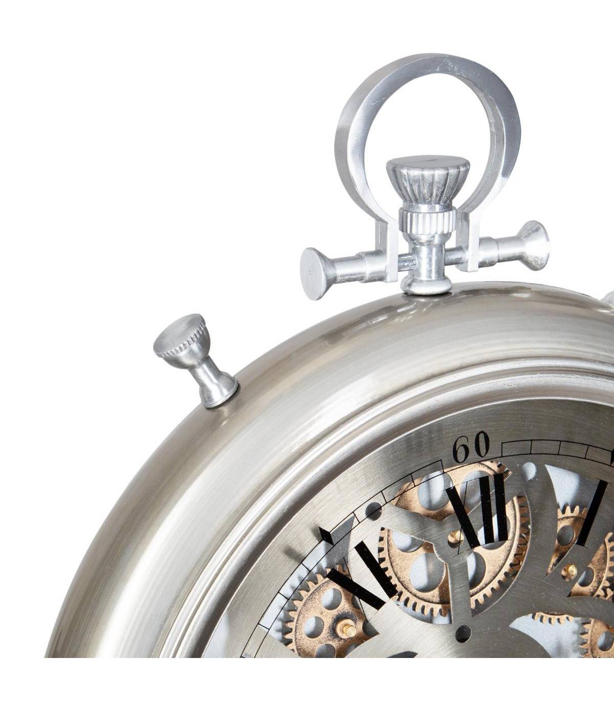 Pendule murale avec mécanisme en mouvement forme gousset D 40 cm - Imagen 2